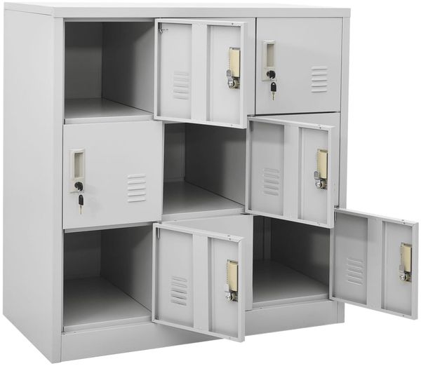 vidaXL Schließfachschrank Hellgrau 90 x 45 x 92,5 cm Stahl [336440] Bild 5