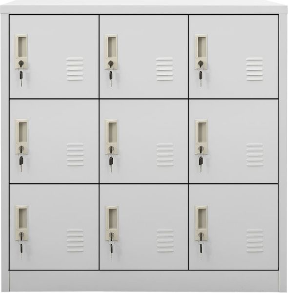 vidaXL Schließfachschrank Hellgrau 90 x 45 x 92,5 cm Stahl [336440] Bild 2