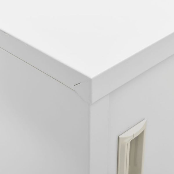 vidaXL Schließfachschrank Hellgrau 90 x 45 x 92,5 cm Stahl [336440] Bild 7