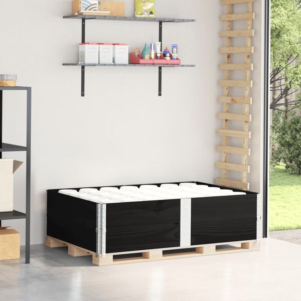 vidaXL Paletten-Aufsatzrahmen 2 Stk. Schwarz 150x100 Massivholz Kiefer 4010306