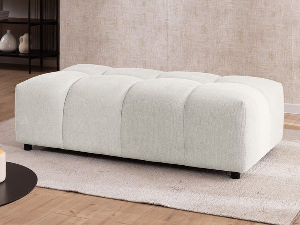 S-Style Möbel Polsterhocker Bubble mit Sitzfläche in Bubble-Optik aus weichem Strukturstoff (1 x Hocker), mit Wellenfederung