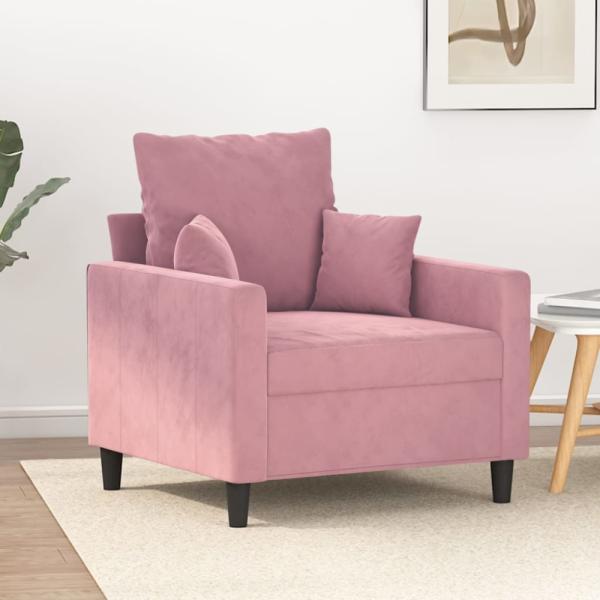 vidaXL Sessel Rosa 60 cm Samt 359286