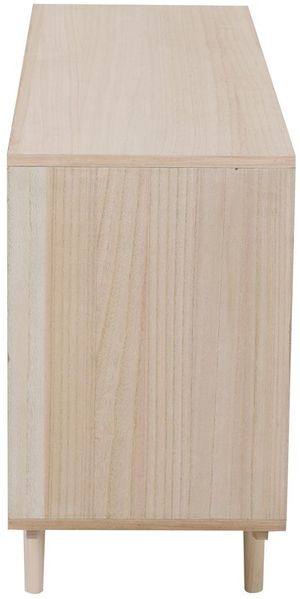Sideboard 100 x 36cm MDF Paulownia-Holzfurnier und Rattanfront mit viel Stauraum Bild 5