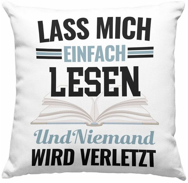 Trendation Dekokissen Trendation - Lesen Kissen Geschenk Leseratte Lustige Geschenkidee Büch