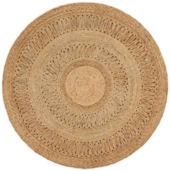 vidaXL Teppich Jute Handgeflochten 120 cm Rund 344962