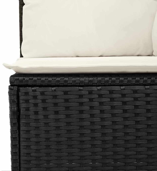 vidaXL Garten-Sofa-Set mit Kissen 13 pcs Schwarz und Creme 3363230 Bild 6