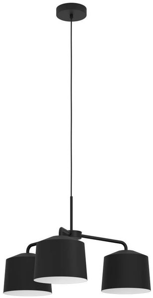 Eglo 900446 Hängeleuchte CAGUANES Stahl schwarz, weiss E27 3X40W H:110cm Ø66. 5cm dimmbar