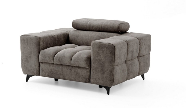 NEXT COLLECTION Sessel Pudding, Verstellbare Kopfstütze, HR-Schaumstoff + Wellfeder Bild 4