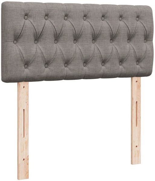 vidaXL Boxspringbett mit Matratze Taupe 100x200 cm Stoff 3288902 Bild 12