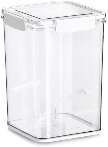 ZELLER 14778 Vorratsdose 5100 ml aus Kunststoff transparent mit Löffel, ca. 18 x 18 x 24,7 cm