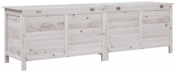 vidaXL Gartentruhe Weiß 198,5x50x56,5 cm Massivholz Tanne 364761 Bild 6