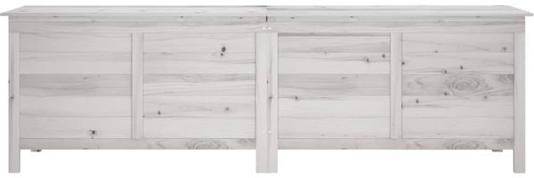 vidaXL Gartentruhe Weiß 198,5x50x56,5 cm Massivholz Tanne 364761 Bild 4