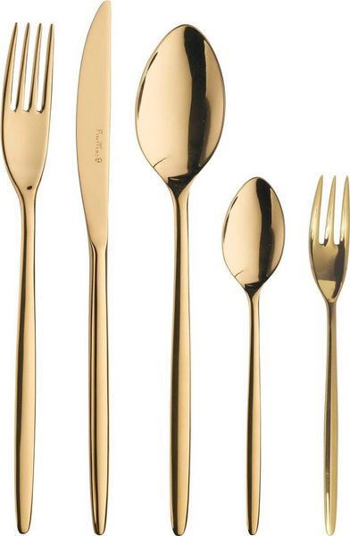 PINTINOX Besteck-Set Olivia Treasure (30-tlg), 6 Personen, Edelstahl 18/10, Optik Glänzend PVD Beschichtung