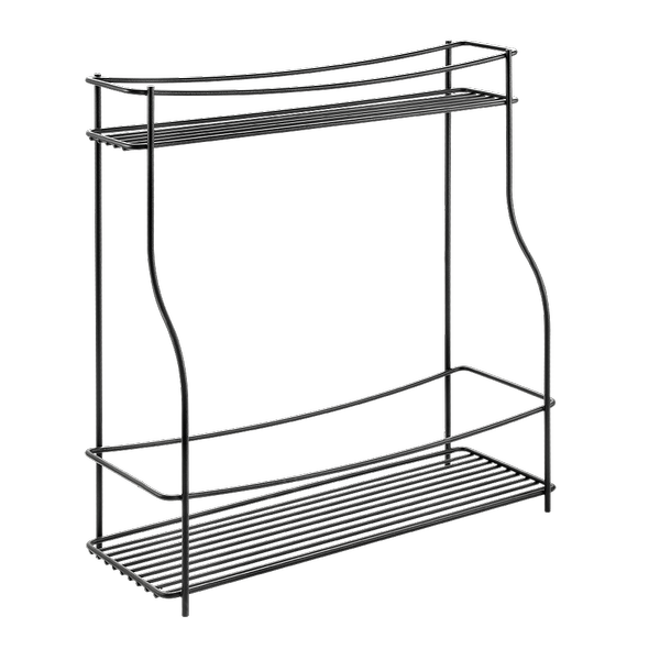 Metaltex Gewürzregal mit 2 Etagen Basalmico Schwarz 443458