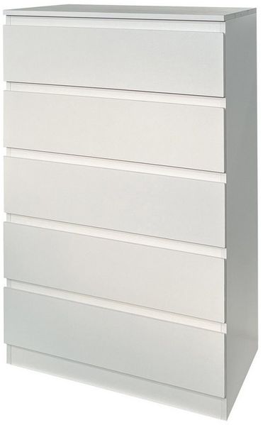 HTI-Living Kommode Kommode mit 5 grifflosen Schubladen Thekla Weiß (Stück, 1 St, 1 Kommode), Sideboard
