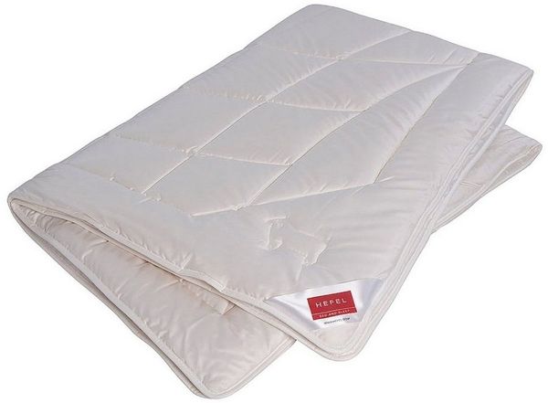 Hefel Sommerbettdecke Pure Wool, Füllung: 100% Wolle (Schurwolle), Bezug: Baumwolle, Temperaturausgleichend, angenehm trockenes Schlafklima