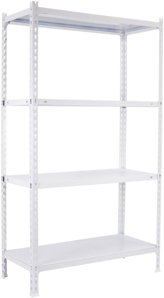 Simon Rack Schwerlastregal, 1500 x 900 x 400 mm, Bis 70 kg Belastbar, 4 Verstellbare Ablagen, Kellerregal, Lagerregal, Weiss - Ecoclick