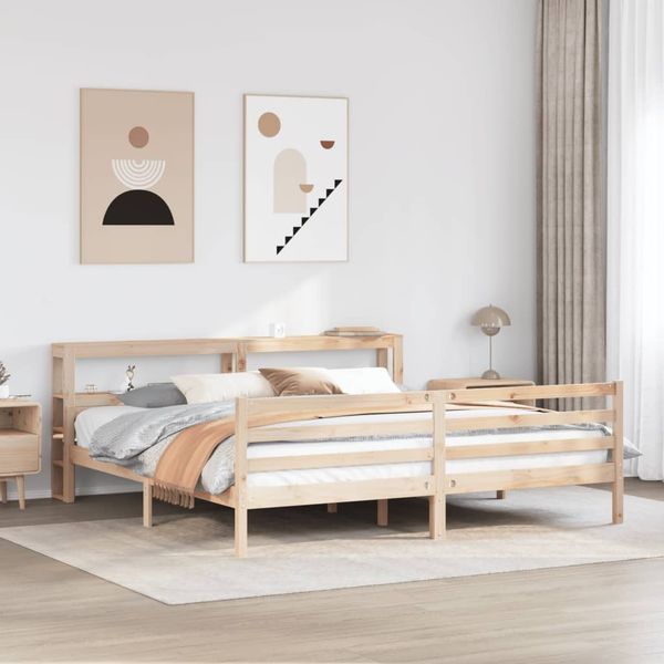 vidaXL Bettgestell mit Kopfteil ohne Matratze 200x200 cm 3305951