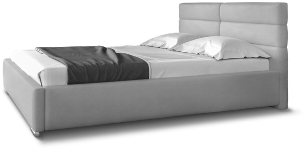 99rooms Odalys Polsterbett Kunstleder SOFT Grau 200x200 cm ohne Bettkasten Bild 2