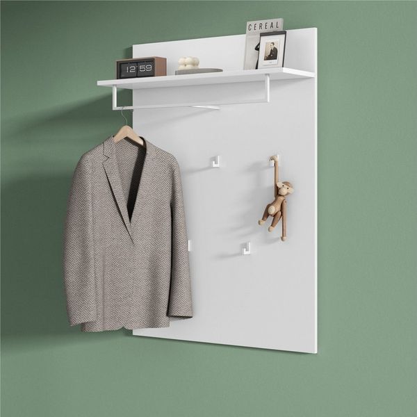 Mai & Mai Wandgarderobe Garderobenpaneel Hakenpaneel mit Ablage und 5 Haken Gabo-01