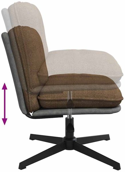 vidaXL Bürostuhl Drehbar Taupe Stoff 4105395 Bild 7