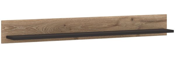 Wandregal Grainau / Grano, Holzwerkstoff, Holzfarben, 157 x 20 x 22 cm