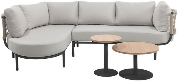 Gartenlounge-Set Garda / Gerda, Rope, Grau