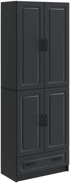 vidaXL Schrankset 2 pcs Schwarz Holzwerkstoff 3416935