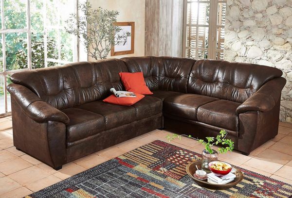 Home affaire Ecksofa Savona L-Form, mit Federkern