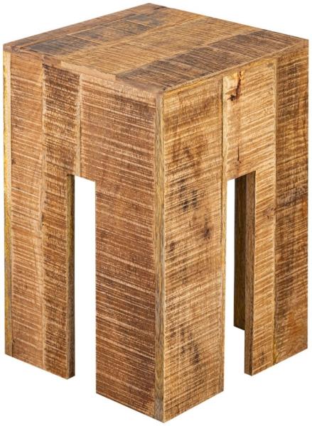 Hocker quadratisch 28 x 45 x 28 cm Blumenhocker Blumensäule Sitzhocker Beistelltisch Mangoholz