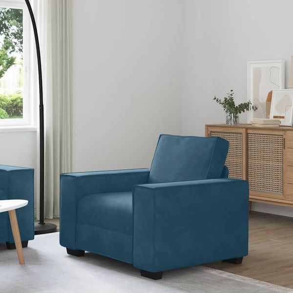 vidaXL Sessel Blau 100x78x84 cm Samt 4105009