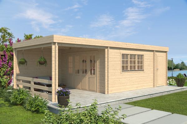 Fjordholz Gartenhaus Modell Aksel 44 Grau