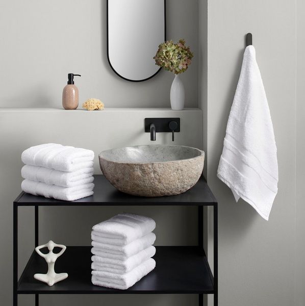 OTTO home Handtücher Vanessa, 8 Handtücher, 50x100cm, in Standard- und Premium-Qualität, Walkfrottee (Set, 8-St), Handtücher mit Bordüre, 100% Baumwolle, einfarbig, weich