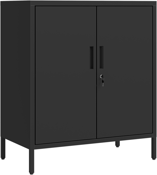STEELSØN 'Regulus' Aktenschrank mit 1 Ablage, Metall, schwarz, 100 x 40 x 90 cm, abschließbar, mit Füßen Bild 6