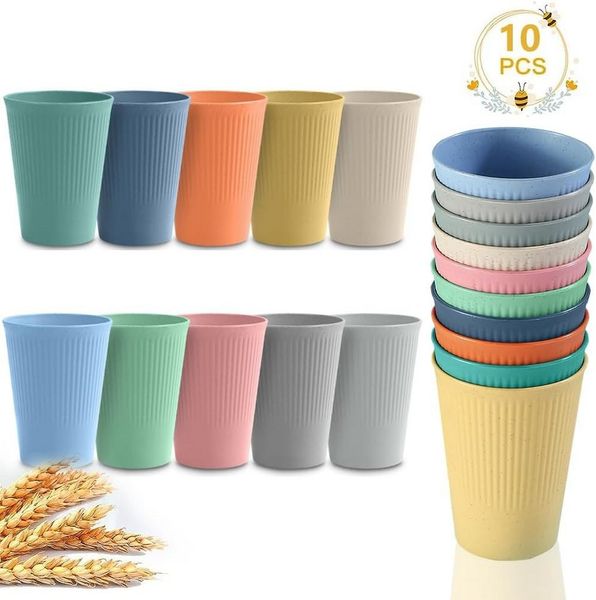 FELIXLEO Messbecher 10Stk Tassen Becher unzerbrechlich wiederverwendbar BPA frei 10 Farb, (1-St)