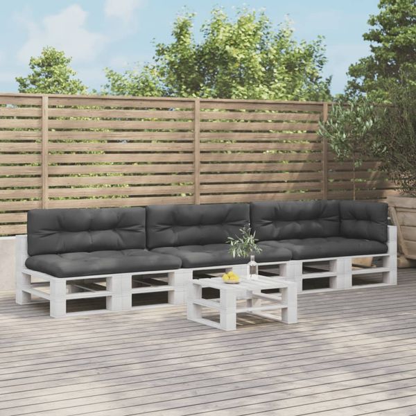 vidaXL Palettenkissen 7-tlg. Anthrazit Stoff 3217145