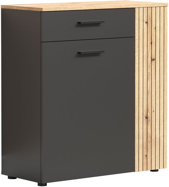 Schuhschrank Esteban in grau und Eiche Evoke 80 cm Bild 2