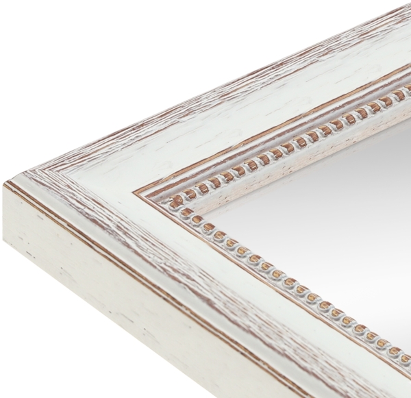 WANDStyle Wandspiegel H390 aus Massivholz in Weiß 46 x 66 cm im Stil Landhaus Bild 4