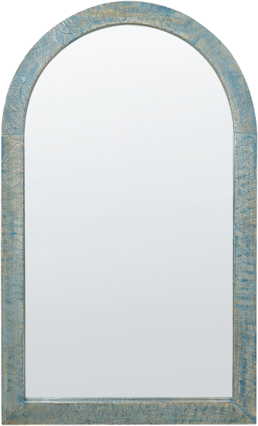 Wandspiegel MELAY 66 cm 109 cm Holz Blau