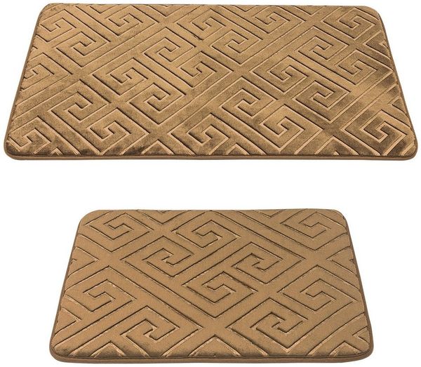 HOMELUX Badematte Rutschfeste Badematte Set Wasserabsorbierend Badteppich Set, fur Bbodenheizungsgeeignet, schnelltrocknend, strapazierfahig, Größe: 60x100cm+60x50cm
