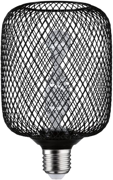 Metallic Glow Standard 230V LED Leuchtmittel Zyl E27 Helix 110lm 3,5W 1800K Schwarz