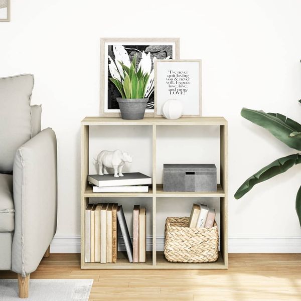 vidaXL Raumteiler-Bücherregal Sonoma-Eiche 69,5x29x69,5 cm 858005 Bild 3