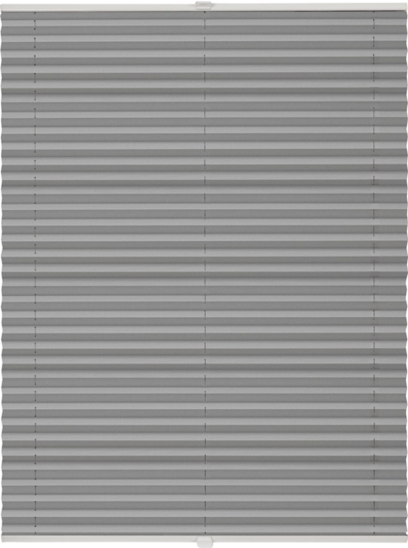 ondeco Plissee nach Maß für alle Fenster innen Montage in Glasleiste mit Spannschuh Sonnenschutz Rollo Sichtschutz Blickdicht - Hellgrau - B): 81-90 cm, H): 151-200 cm Bild 1