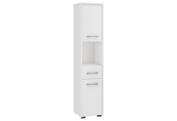 Home Collective Badregal Badezimmerschrank, mit 2 Türen und 1 Schublade 140 cm hoch, 30cm breit und tief