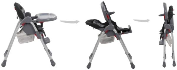 Baby-Hochstuhl Grau Bild 9