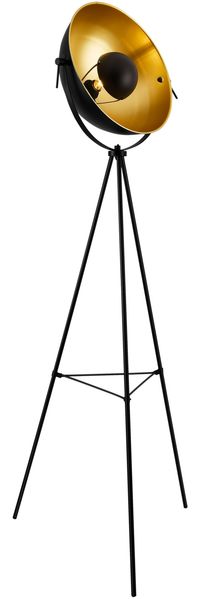Stehleuchte Angers 158 cm Max 60W E27 Metall Messing Schwarz lux. pro