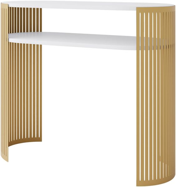 Konsolentisch Fahugin Gold (Farbe: Gold / Arktisches Weiß)