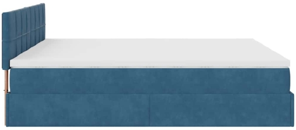 vidaXL Ottoman-Bett mit Matratzen Dunkelblau 160x200 cm Samt 3312072 Bild 9