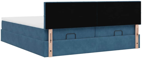 vidaXL Ottoman-Bett mit Matratzen Dunkelblau 160x200 cm Samt 3312072 Bild 10