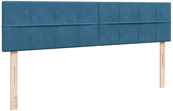 vidaXL Ottoman-Bett mit Matratzen Dunkelblau 160x200 cm Samt 3312072 Bild 8